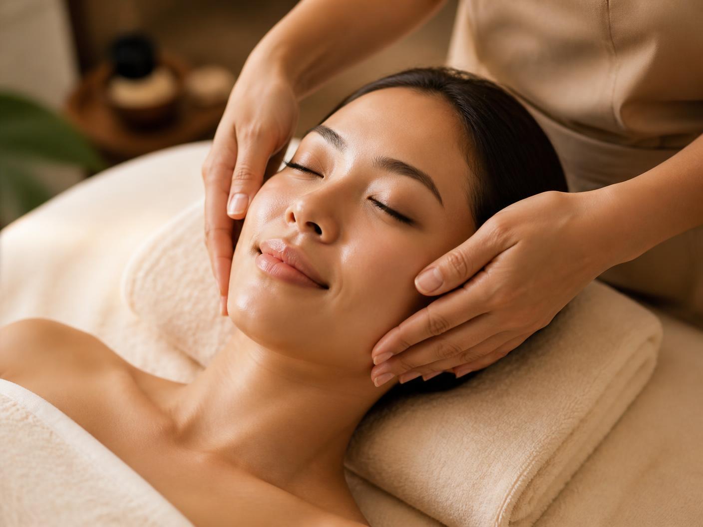 Face massage at NAYSIM Salon, Chbar Ampov